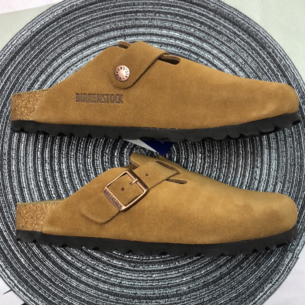 🎊FRESH🎊 NWT Women's Mink Suede Birkenstock Boston Shoes - Narrow Fit - Picture 4 of 6